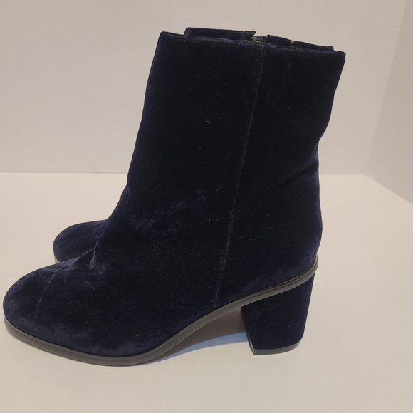 Pedder Red Royal blue velvet zip-up ankle Boots sz5.5 - Picture 2 of 10